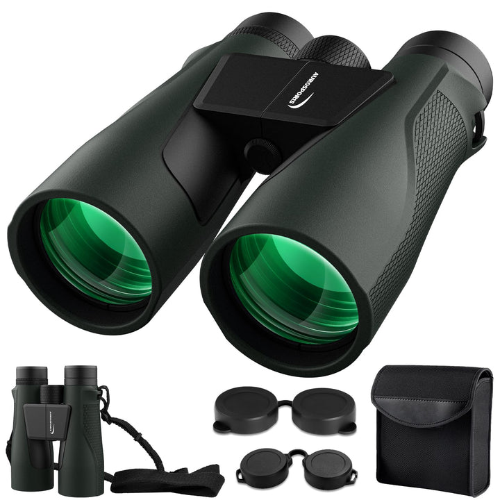 15x56 HD Fernglas Erwachsene - Aurosports Large View Fernglas mit klaren Low Light Vision - Leichtge