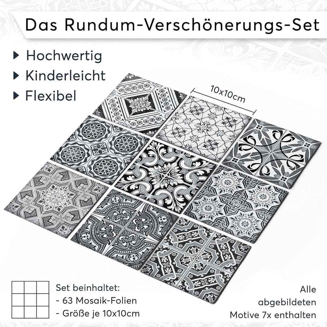 Selbstklebende - [ Bodenfliese - Fliesen für Boden ] - Aufkleber Folie Sticker für Boden-Fliesen - K