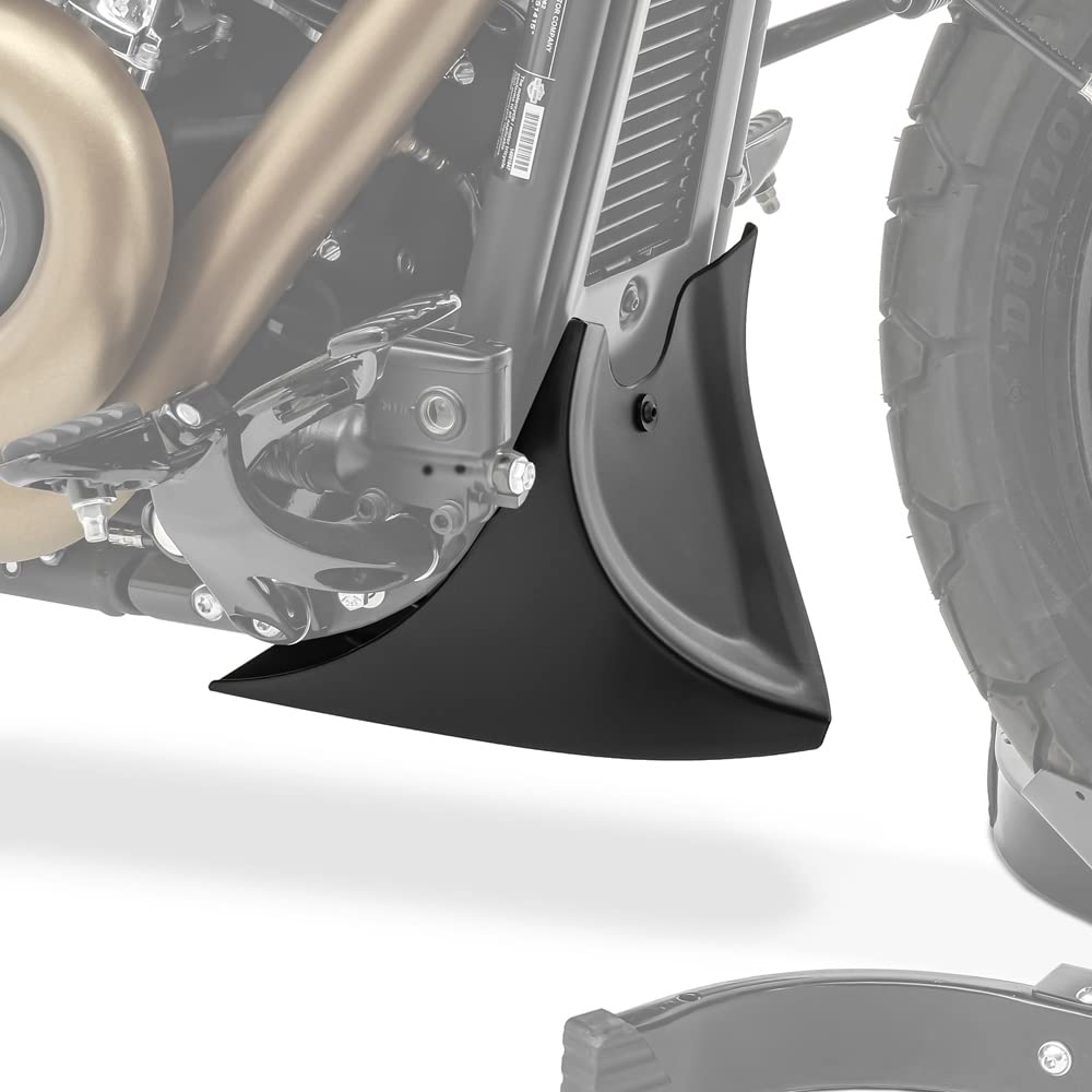 Bugspoiler Universal Kompatibel für Chopper Cruiser Bobber Frontspoiler CP9 schwarz matt