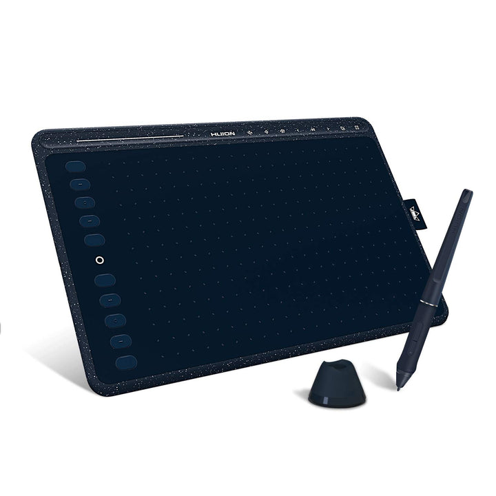 2020 HUION HS611 Grafiktablett Android unterstützt Stift Tablet Neigefunktion, Batteriefreier Stylus