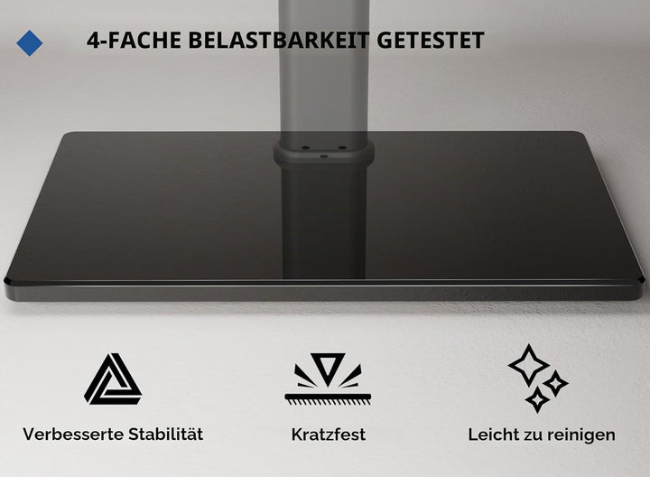 BONTEC TV Standfuss TV Ständer Universal Höhenverstellbar für 26-55 Zoll LCD LED OLED Plasma Flach &