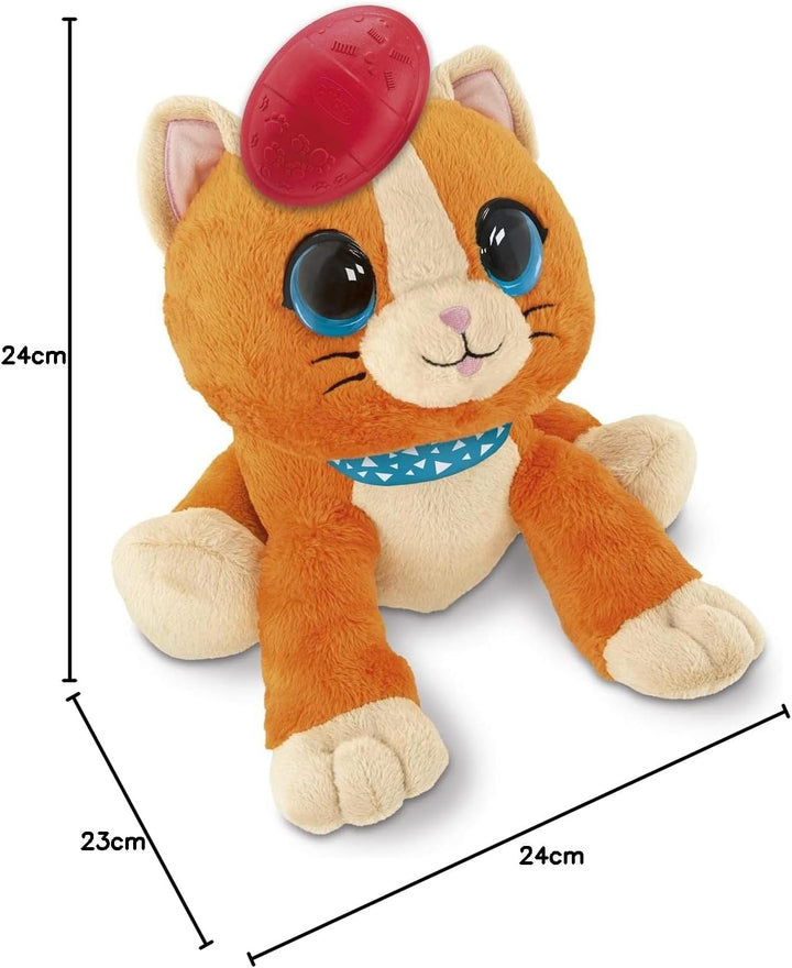 Chicco - Süsse Katze Kuckuckuck, interaktives Plüschtier 2in1, Farbe Orange, 0001077010000