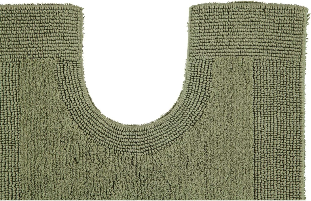 Rhomtuft Badteppiche Prestige Olive - 404 Toilettenvorlage mit Ausschnitt 60x60 cm, Toilettenvorlage