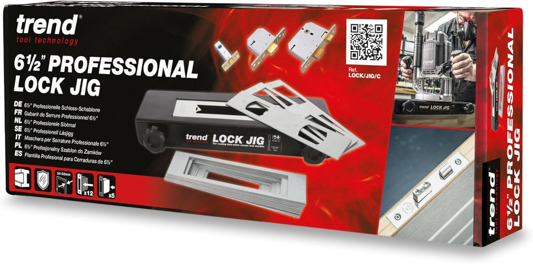 Trend Profi-Schablone für Türschlösser aus Holz, 20 austauschbare Einsätze, LOCK/JIG/C 1. LOCK/JIG/C