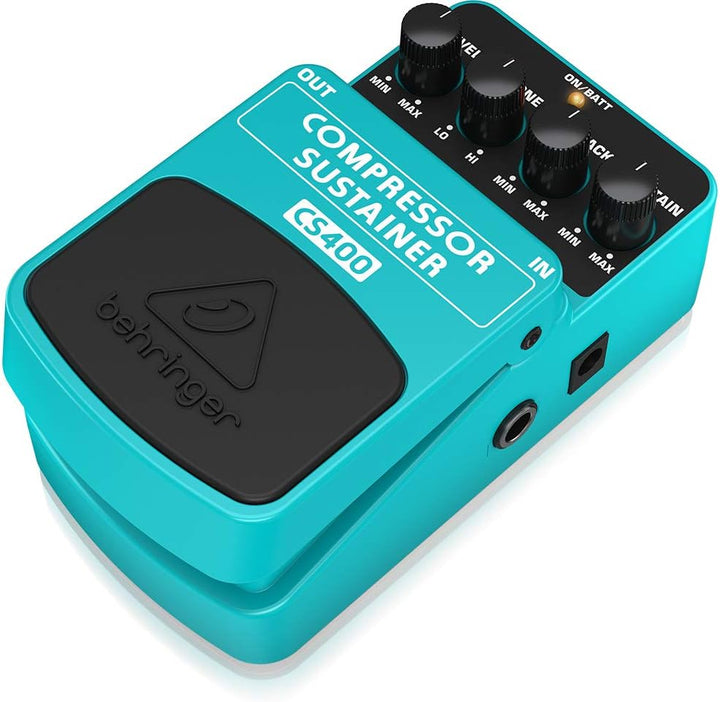 Behringer COMPRESSOR/SUSTAINER CS400 Ultimatives Dynamik-Effektpedal & OVERDRIVE/DISTORTION OD300 2-