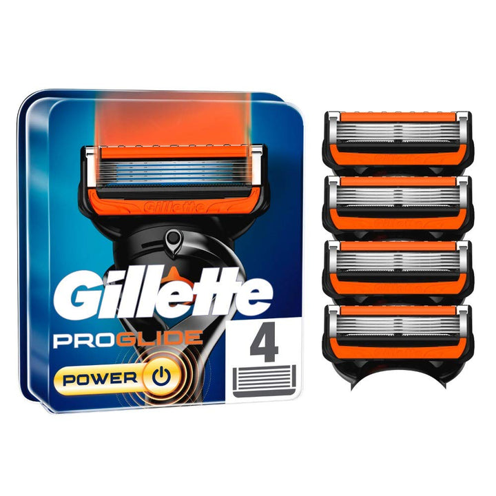 Gillette ProGlide Power Rasierklingen, 4 Ersatzklingen für Nassrasierer Herren mit 5-fach Klinge, 4e