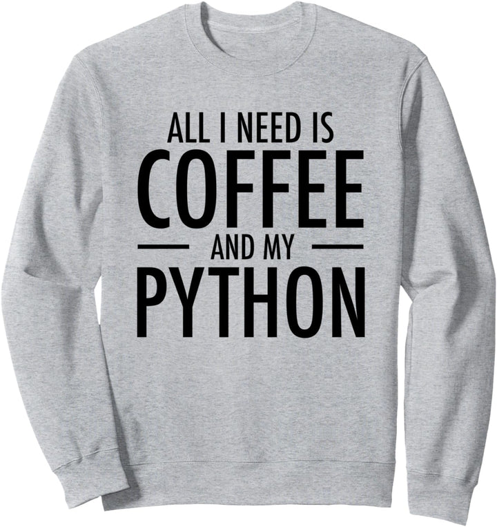 Coffee and Pythons Cute Reptile Gifts for Snake Lovers Sweatshirt