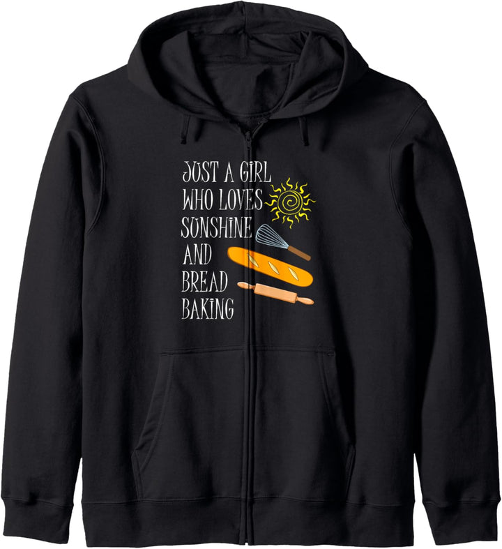 Mädchen mag Sonne und Brot Backen Hobbybäcker Kapuzenjacke