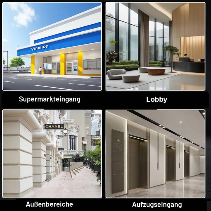 Aschenbecher Wand Runde aus Edelstahl für Restaurants Büros und Hotels mit Schloss von Poweka (Schwa