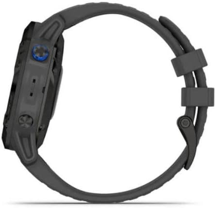 Garmin Fenix 6 Pro Solar Multisport GPS-Uhr mit Solarladefunktionen, erweiterte Trainingsfunktionen