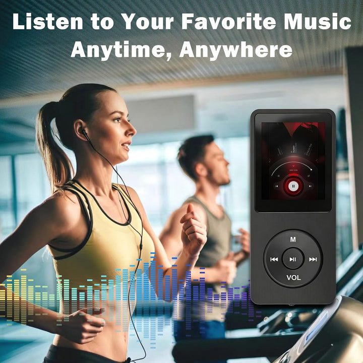 64GB MP3 Player mit Bluetooth 5.3, MP3 Player mit Lautsprecher und Kopfhörer, HiFi Musikplayer verlu