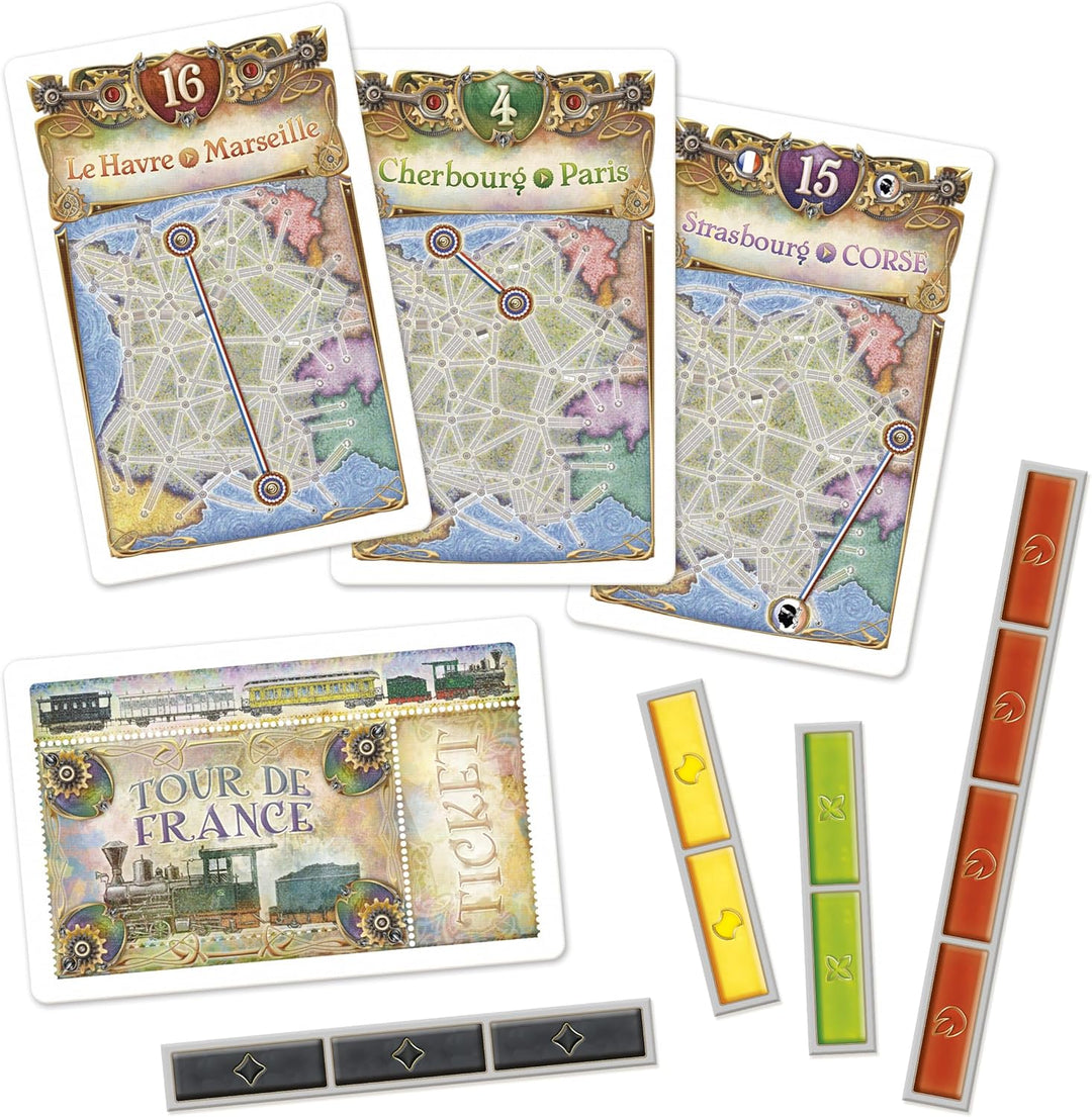 Days of Wonder | Zug um Zug – Frankreich | Map-Erweiterung | Familienspiel | Brettspiel | 2-6 Spiele