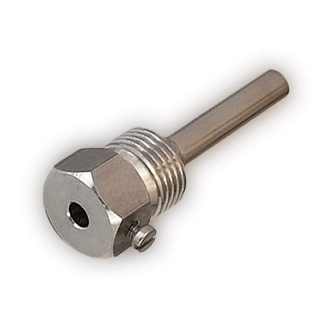 iOVEO Tauchhülse Edelstahl V4A, G 1/2 Zoll, Einbaulänge 50mm für Temperaturfühler 6mm Heizung bis 60