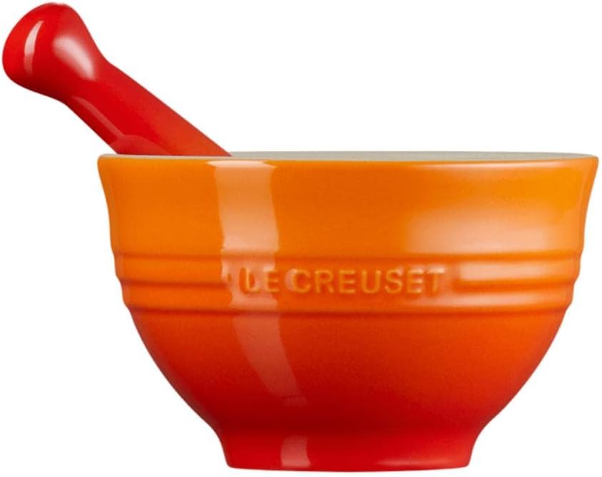 Le Creuset Mörser aus Steinzeug, 360 g, 300 ml, Ofenrot, 81209300900003, Ofenrot