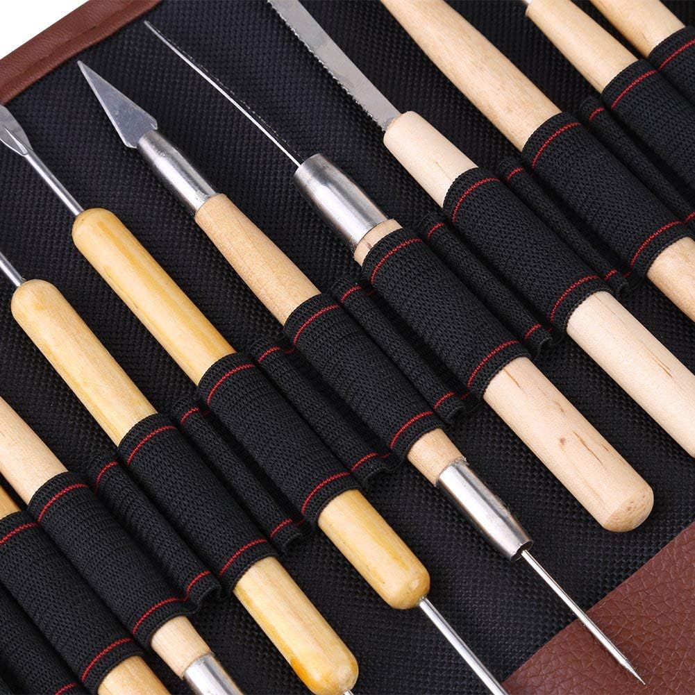 22pcs Keramik Carving Tool Set aus Holz Metall Ton Skulptur Moulding Tools Carving Tool Kit,Töpferwe