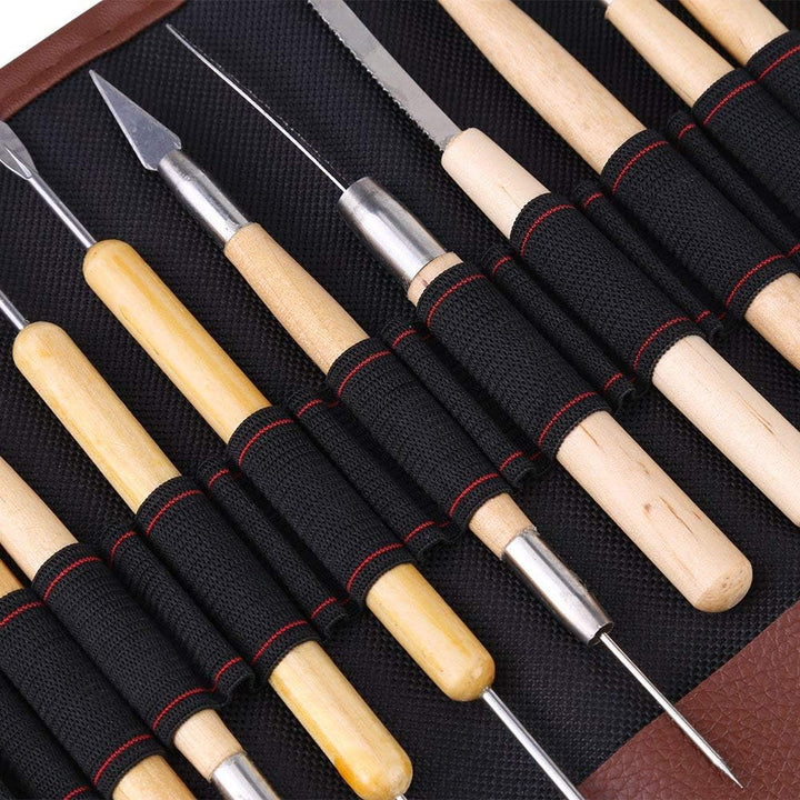 22pcs Keramik Carving Tool Set aus Holz Metall Ton Skulptur Moulding Tools Carving Tool Kit,Töpferwe