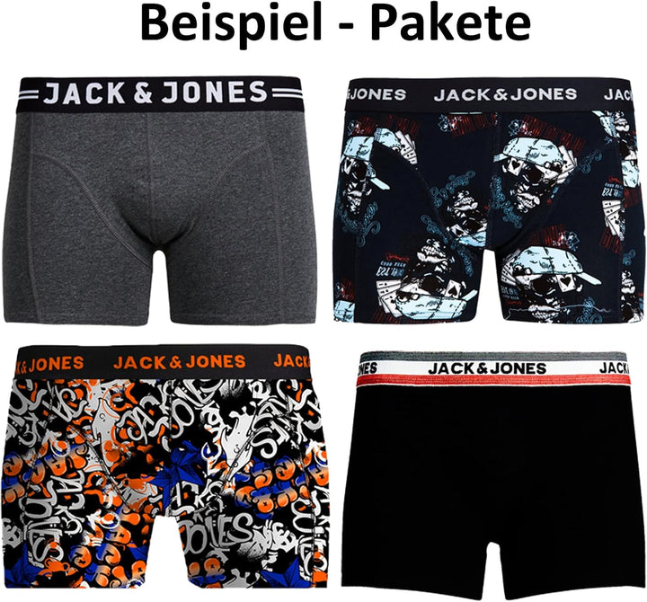 Jack Jones Boxershorts 4er Pack Mix Trunks Boxer Short Unterhose S 4er Mix-pack, S 4er Mix-pack