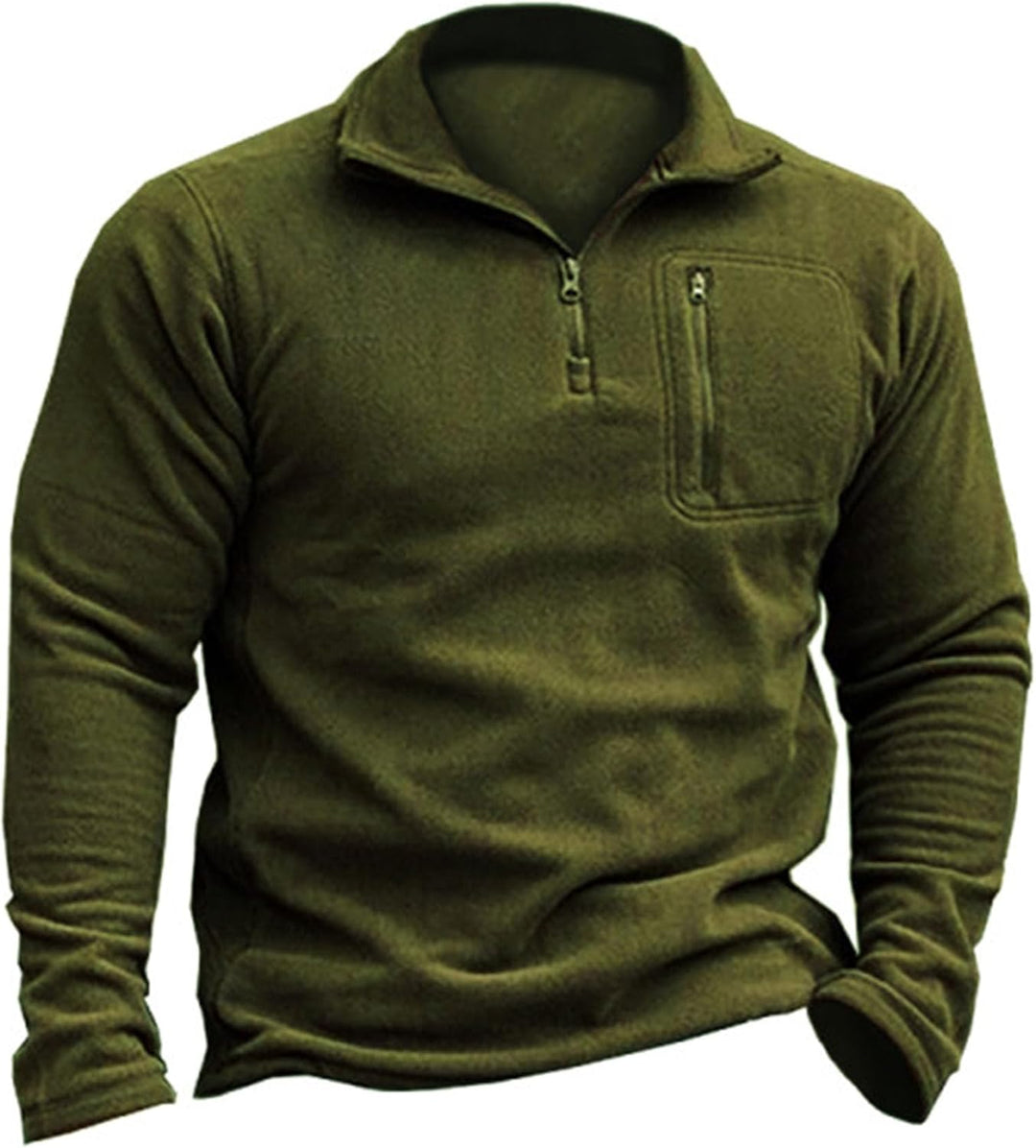 Beotyshow Herren Quarter Zip Fleece Pullover Langarm Sweatshirt Outdoor Taktisch Weich Warm Polar Fl