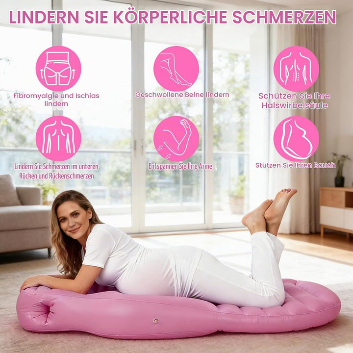 Luftmatratze Schwangere, Aufblasbares Schwangerschaftskissen Mit Loch, Beflockte Verdicken PVC Bauch