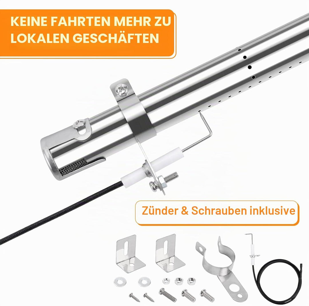 GFTIME Universal Edelstahl Brenner & Brennerabdeckung Ersatzteile für Charbroil, Enders, Landmann 12