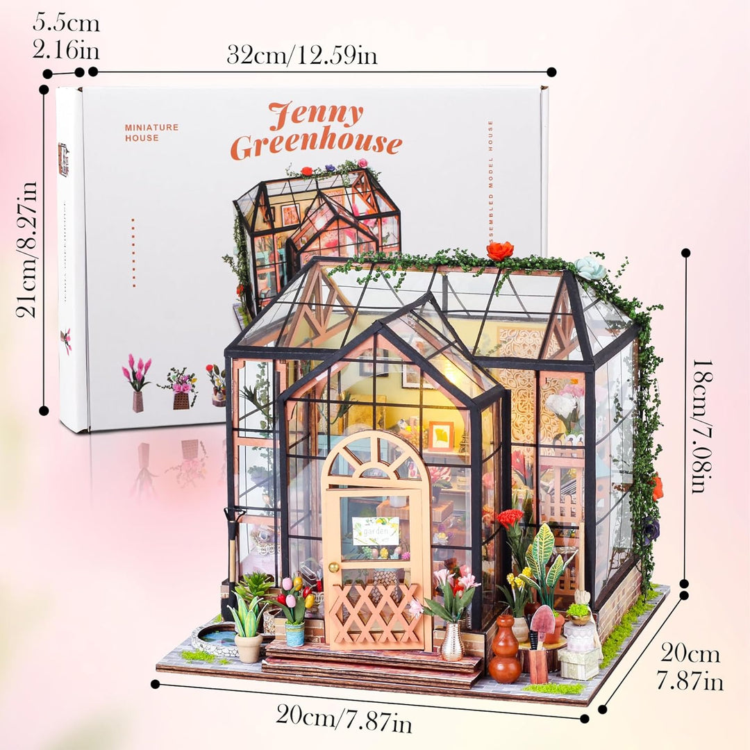 DIY Miniatur Haus, Blumenladen Handwerk Puppenhaus Kit Modell Puppenhaus Bastelset Geburtstag Gesche