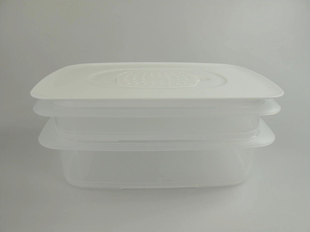 TUPPERWARE Cool`N Fresh 1,5 L + 700 ml + Klimadeckel weiss Coolsmart Stapelprofi