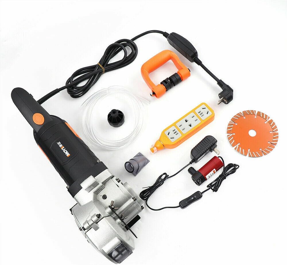 Elektrische Mauernutfräse 4800W Schlitzfräser 42mm Schnitttiefe Infrarotführung 133mm Sägeblätter