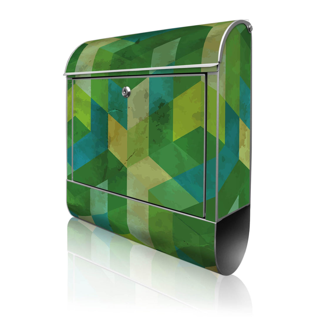 banjado Design Briefkasten personalisiert 38,5x46,5x13cm & 2 Schlüssel - Briefkasten Stahl Weiss Zei
