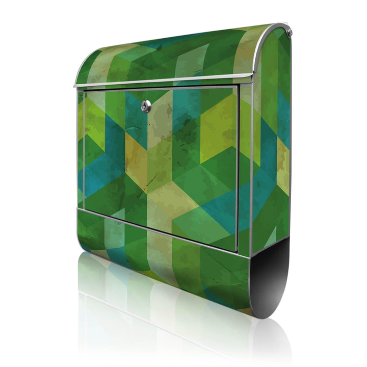 banjado Design Briefkasten personalisiert 38,5x46,5x13cm & 2 Schlüssel - Briefkasten Stahl Weiss Zei