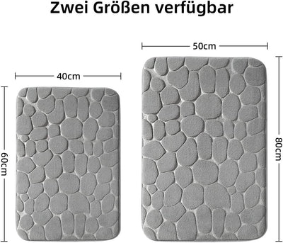 chakme Badematte Memoryschaum Badteppich Saugfähige Badvorleger Badezimmerteppich Duschmatte Deko Fu