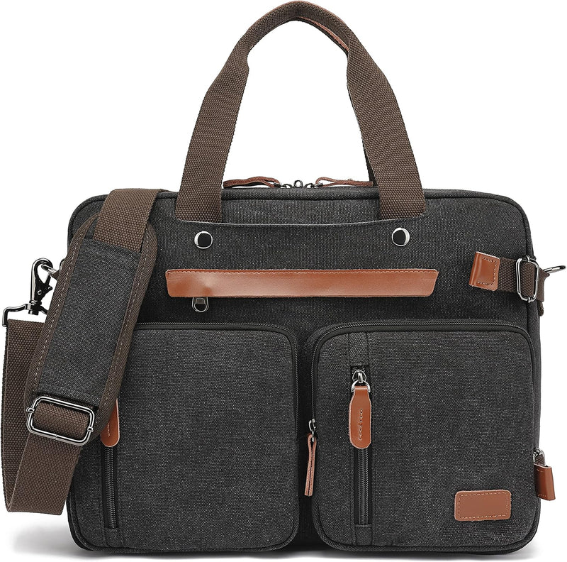 CoolBELL umwandelbar Laptoptasche 17 Zoll Aktentasche Messenger Bag Umhängetasche Business Backpack