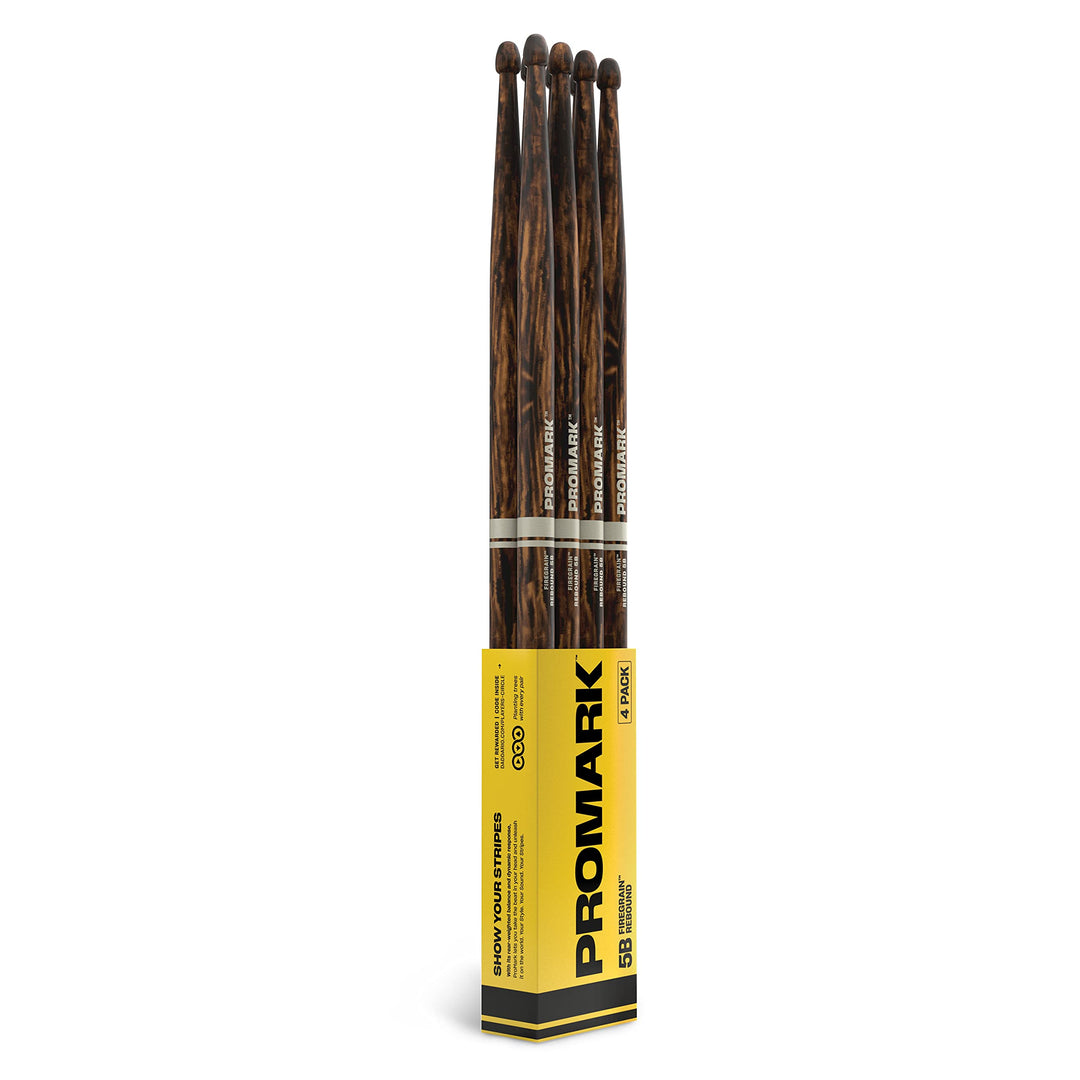 ProMark Schlagzeug Sticks - Rebound 5B Drum Sticks - FireGrain - Keine übermässige Vibration - Lacki