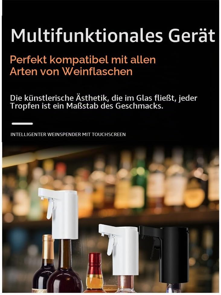 Elektrischer Wein &amp; Whisky Dekanter, Luftspender Elektrischer Weingurer Luftspender Pumpengurnerwein