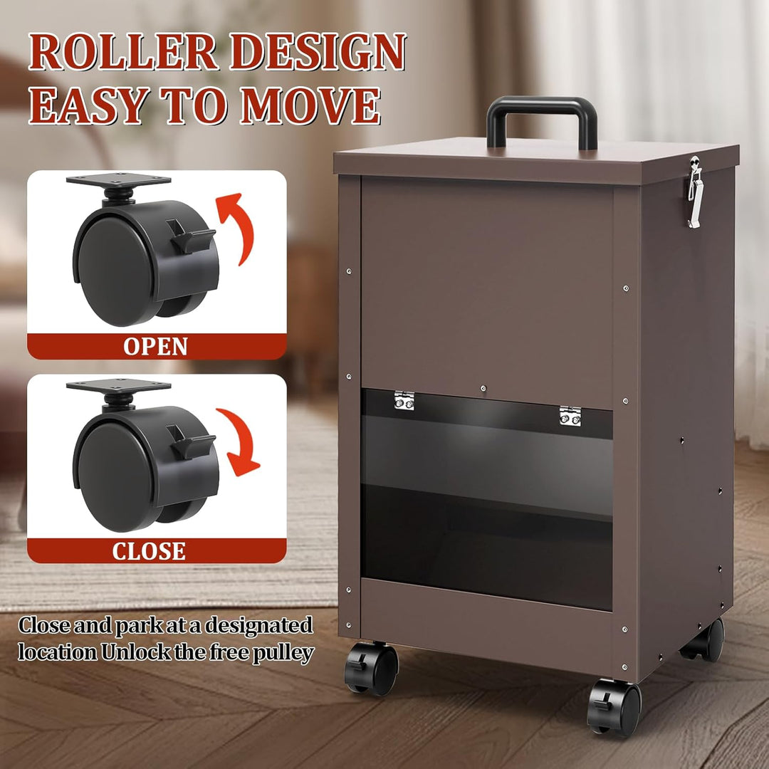 Galvanisierter Automatischer HundefüTterer GrossEr Rasse 45lbs Hundefutter-Spender Mit RäDern FüR Gr