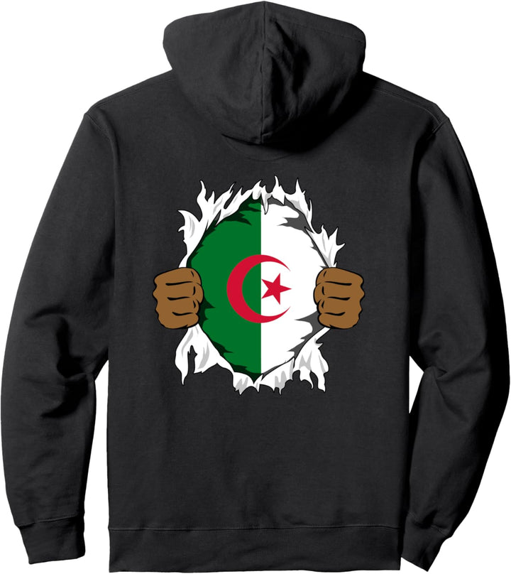 Algerien Flagge Algerische Wurzeln Herkunft Geschenk Pullover Hoodie