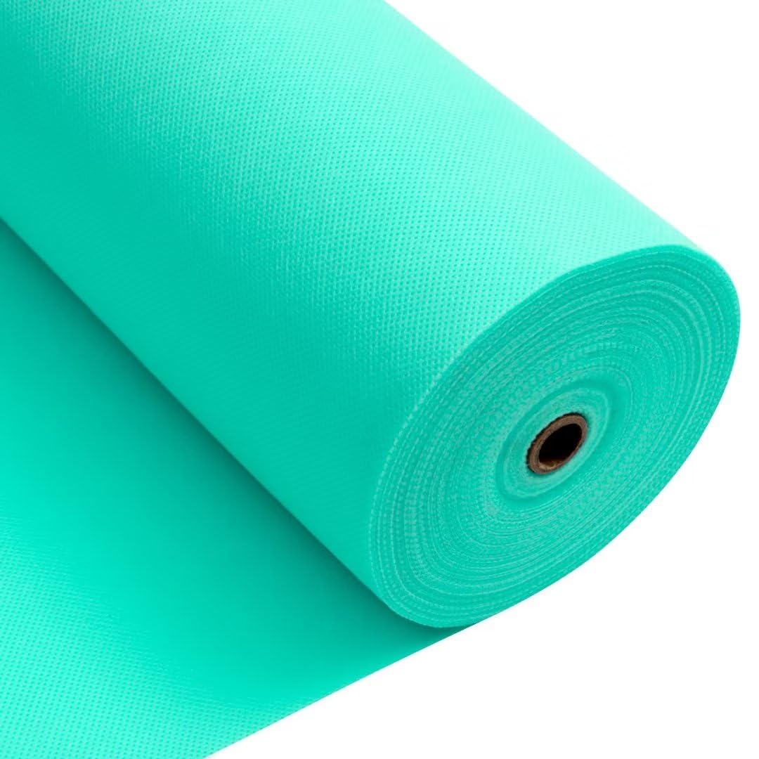 Tischdeckenrolle, 1.18 × 25M, Türkis, Einweg Vlies Stoffähnlich Tischdecke Rolle, Meterware Tischtuc