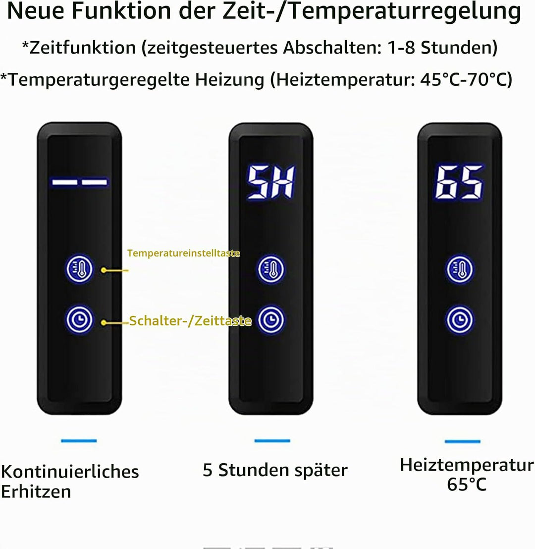 DUDYP Gold Beheizte Handtuchhalter Handtuchheizkörper, Wandmontierter Elektrisch Badheizkörper Handt