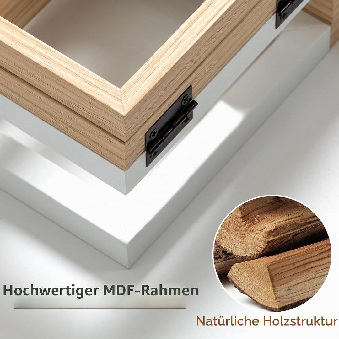 SUMGAR Bilderrahmen Collage Holz Weiss Mehrere 10x15 Fotorahmen Tischrahmen Wandrahmen mit HD Glas M