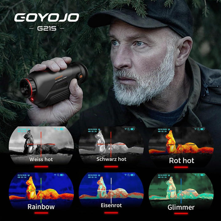 GOYOJO Handheld-Wärmebild-Monokular mit 15-mm-Fokalobjektiv, 256 x 192 (25 Hz), Integrierte drahtlos