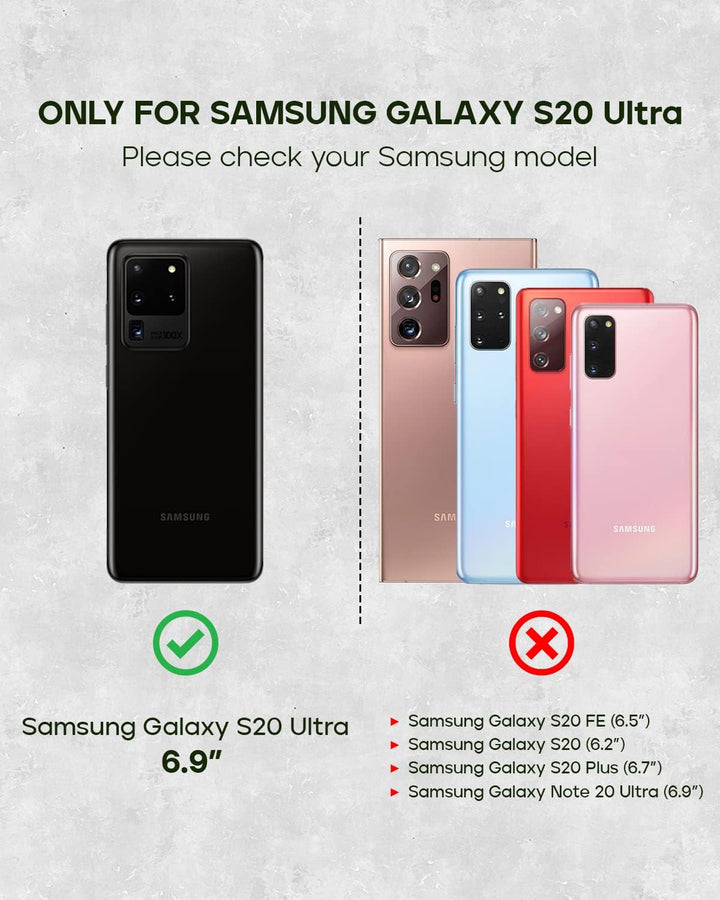 Porter Riley - Lederhülle für Samsung Galaxy S20 Ultra. Premium Echtleder Standhülle/Cover/Brieftasc