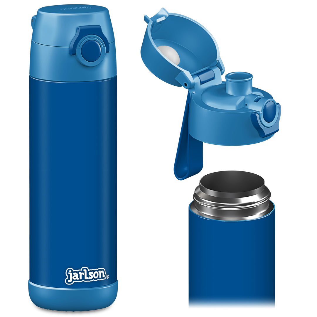 Jarlson® Trinkflasche Kinder Edelstahl MALI [THERMOSFLASCHE] - Kindertrinkflasche Auslaufsicher - Th