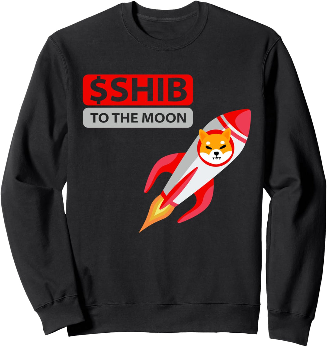 Rocket Shiba Coin Shirt, $SHIB to the Moon Shiba Inu Crypto Sweatshirt