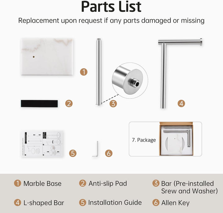 KES Freistehender Toilettenpapierhalter, Toilettenpapierhalter fürs Badezimmer, freistehend, robust,