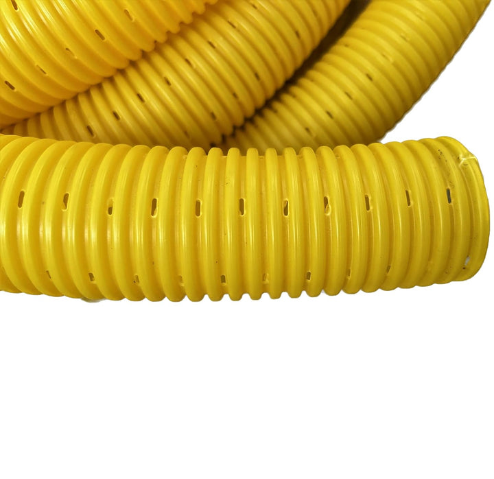 Drainagerohr DN50 25m gelocht mit geovlies Filterschlauch Drainagevlies | gelb PVC-U |Entwässerungss