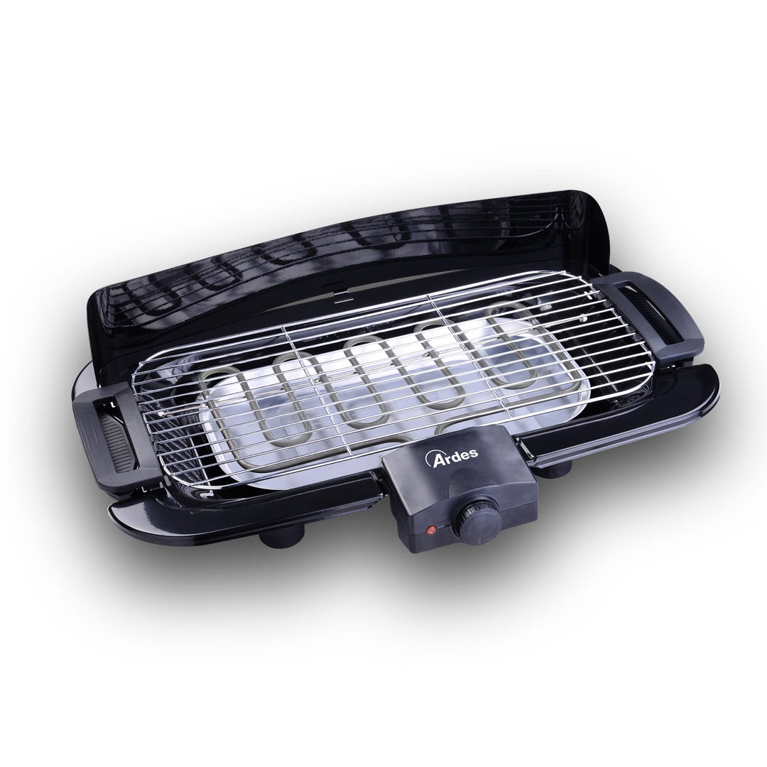ARDES - AR1B02 Elektrogrill Rauchfrei 2000 W Tragbarer elektrischer Balkongrill Grill für Innen- und