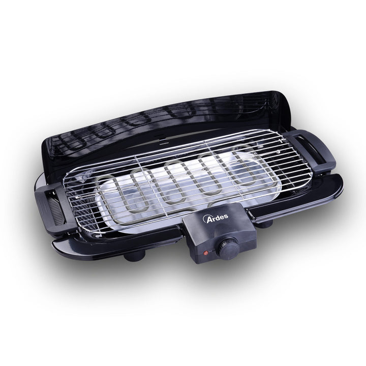 ARDES - AR1B02 Elektrogrill Rauchfrei 2000 W Tragbarer elektrischer Balkongrill Grill für Innen- und