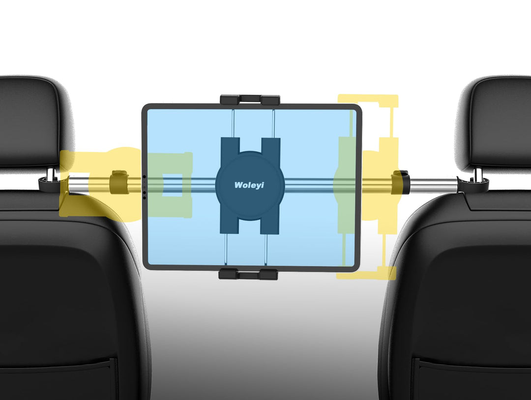 Auto Kopfstützen Tablet Halterung, woleyi Anti Shake KFZ Tablet Kopfstützenhalter mit 360° Drehbar f