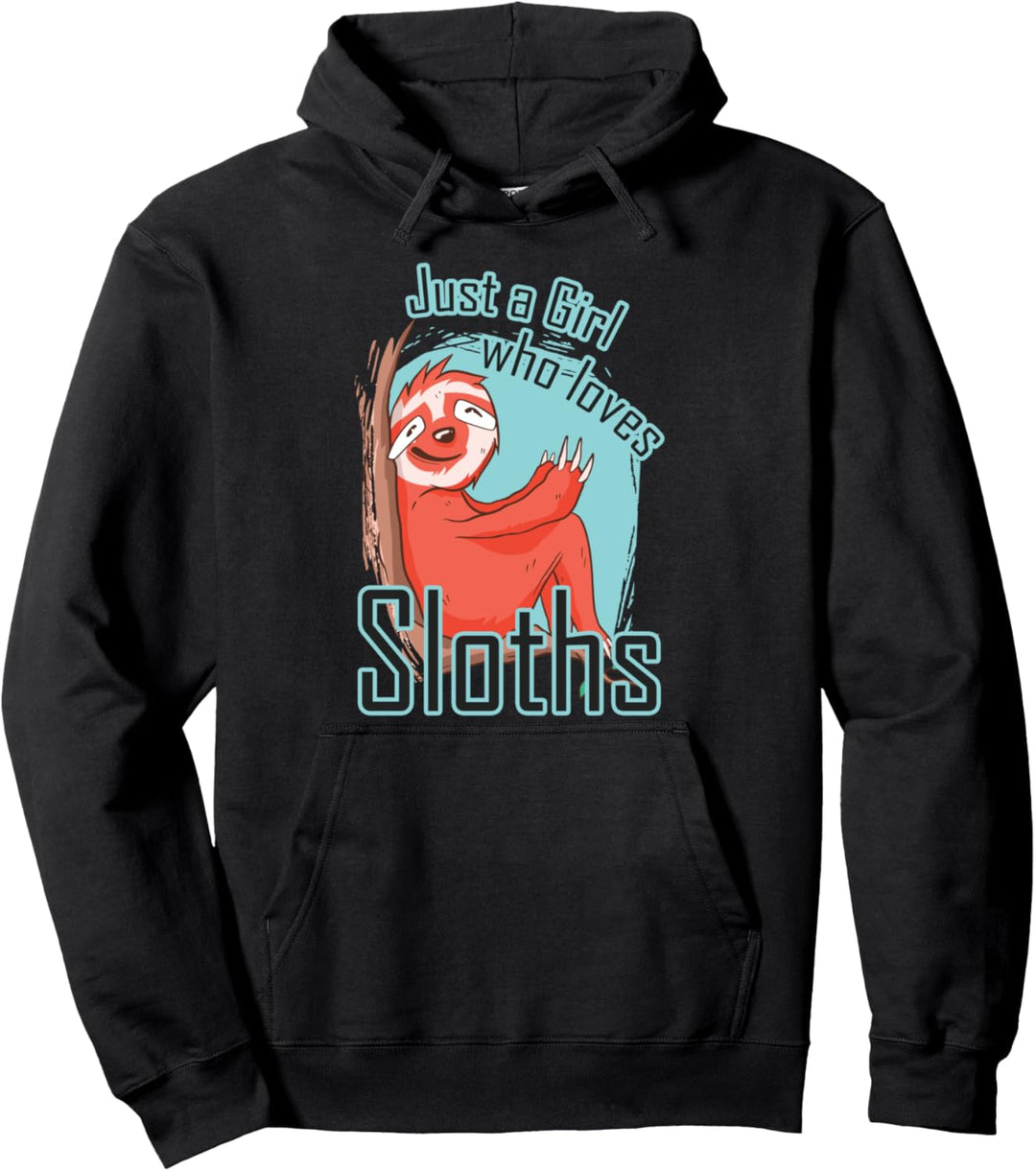 Just A Girl Who Loves Sloths Geschenk Idee Faultier Pullover Hoodie