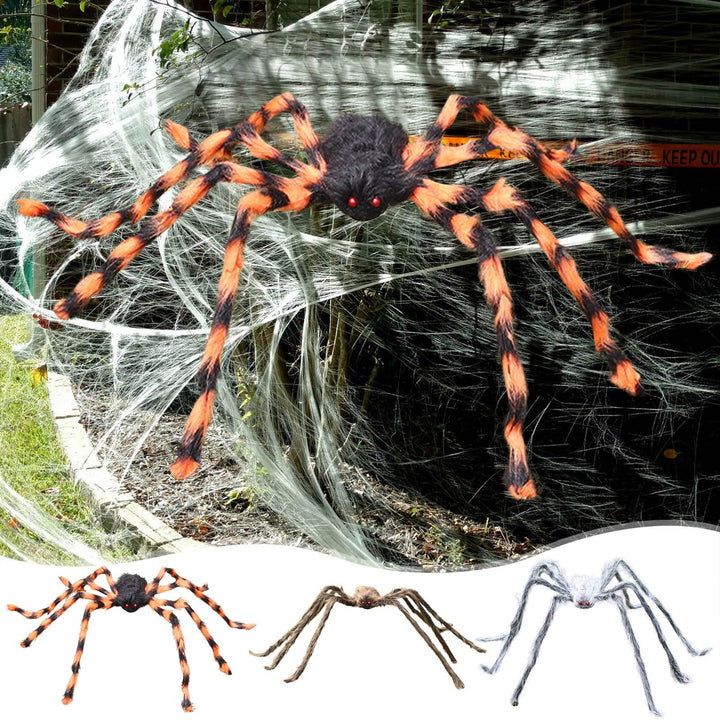 Halloween Spinne Deko Garten Gruselig, Dekoration Aussen Spinnen, Spinne Halloween Gross 120cm, Part