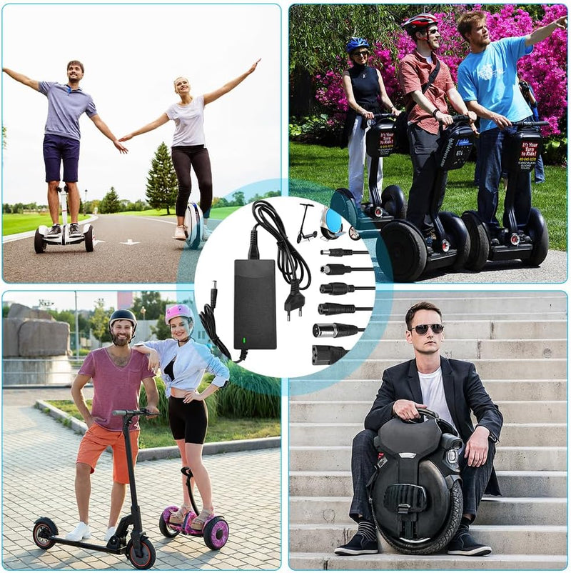XPJBKC Ladegeräte für Scooter, 42V 2A Hoverboard Ladekabel, AC Netzteil Fahrrad Ladegerät, E Scooter
